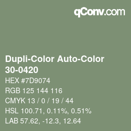 Farbcode: Dupli-Color Auto-Color - 30-0420 | qconv.com