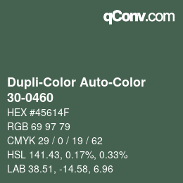 Color code: Dupli-Color Auto-Color - 30-0460 | qconv.com