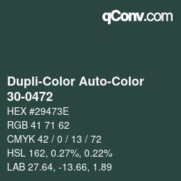 Code couleur: Dupli-Color Auto-Color - 30-0472 | qconv.com