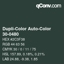 Código de color: Dupli-Color Auto-Color - 30-0480 | qconv.com