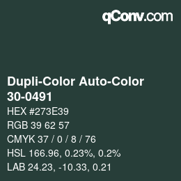 Farbcode: Dupli-Color Auto-Color - 30-0491 | qconv.com