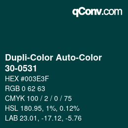 Color code: Dupli-Color Auto-Color - 30-0531 | qconv.com