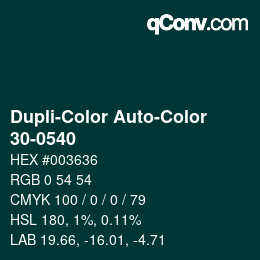 カラーコード: Dupli-Color Auto-Color - 30-0540 | qconv.com