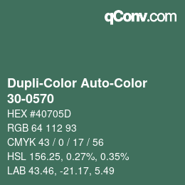 Color code: Dupli-Color Auto-Color - 30-0570 | qconv.com