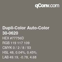 Color code: Dupli-Color Auto-Color - 30-0620 | qconv.com