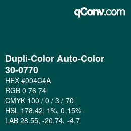 Color code: Dupli-Color Auto-Color - 30-0770 | qconv.com