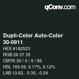 Color code: Dupli-Color Auto-Color - 30-0911 | qconv.com