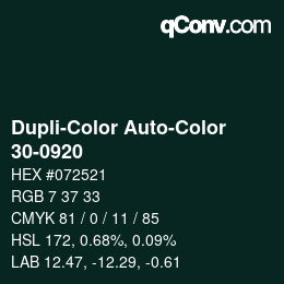 カラーコード: Dupli-Color Auto-Color - 30-0920 | qconv.com