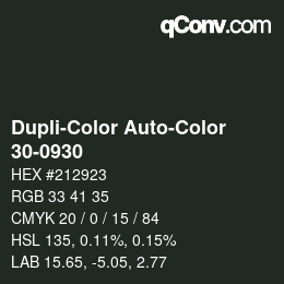 Farbcode: Dupli-Color Auto-Color - 30-0930 | qconv.com