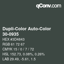 Color code: Dupli-Color Auto-Color - 30-0935 | qconv.com