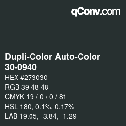 Código de color: Dupli-Color Auto-Color - 30-0940 | qconv.com