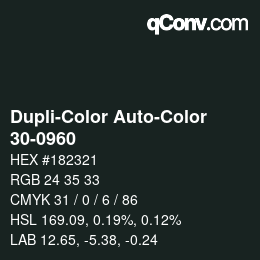 Farbcode: Dupli-Color Auto-Color - 30-0960 | qconv.com