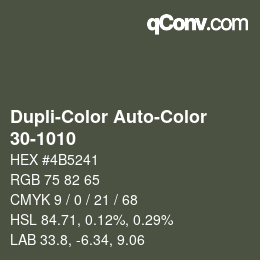Código de color: Dupli-Color Auto-Color - 30-1010 | qconv.com