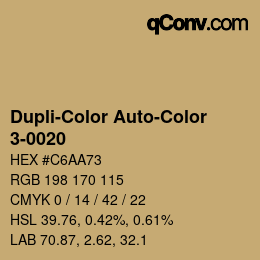 Farbcode: Dupli-Color Auto-Color - 3-0020 | qconv.com