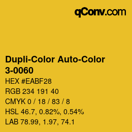 Código de color: Dupli-Color Auto-Color - 3-0060 | qconv.com