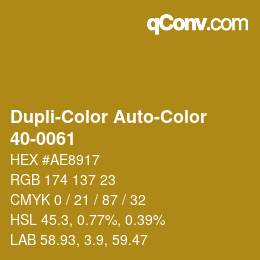 カラーコード: Dupli-Color Auto-Color - 40-0061 | qconv.com