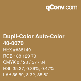 Color code: Dupli-Color Auto-Color - 40-0070 | qconv.com