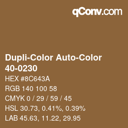 カラーコード: Dupli-Color Auto-Color - 40-0230 | qconv.com