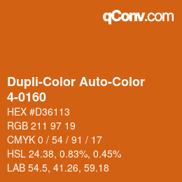 Código de color: Dupli-Color Auto-Color - 4-0160 | qconv.com