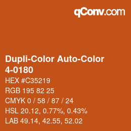 Color code: Dupli-Color Auto-Color - 4-0180 | qconv.com