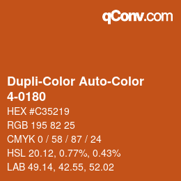 Código de color: Dupli-Color Auto-Color - 4-0180 | qconv.com