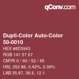 Farbcode: Dupli-Color Auto-Color - 50-0010 | qconv.com