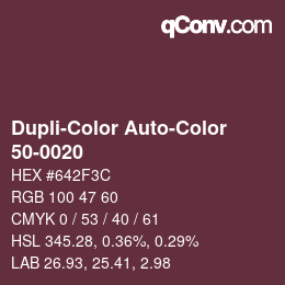 カラーコード: Dupli-Color Auto-Color - 50-0020 | qconv.com