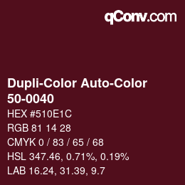 Color code: Dupli-Color Auto-Color - 50-0040 | qconv.com
