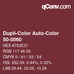 Color code: Dupli-Color Auto-Color - 50-0060 | qconv.com