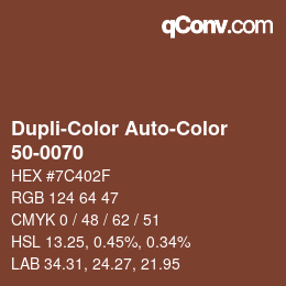 Color code: Dupli-Color Auto-Color - 50-0070 | qconv.com