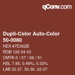 Color code: Dupli-Color Auto-Color - 50-0080 | qconv.com
