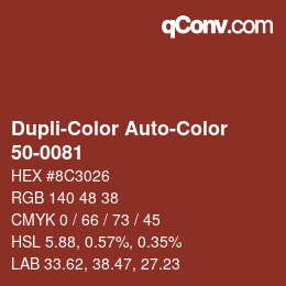 Color code: Dupli-Color Auto-Color - 50-0081 | qconv.com