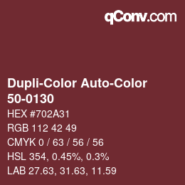 Color code: Dupli-Color Auto-Color - 50-0130 | qconv.com