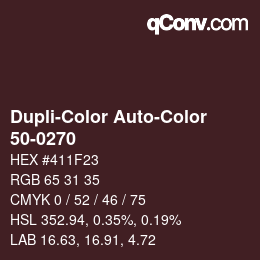 カラーコード: Dupli-Color Auto-Color - 50-0270 | qconv.com
