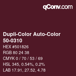 Farbcode: Dupli-Color Auto-Color - 50-0310 | qconv.com