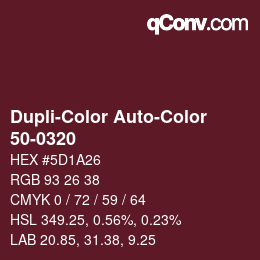 カラーコード: Dupli-Color Auto-Color - 50-0320 | qconv.com