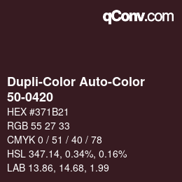 Color code: Dupli-Color Auto-Color - 50-0420 | qconv.com