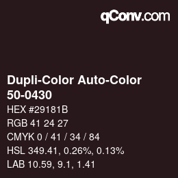 カラーコード: Dupli-Color Auto-Color - 50-0430 | qconv.com