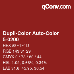 Código de color: Dupli-Color Auto-Color - 5-0200 | qconv.com