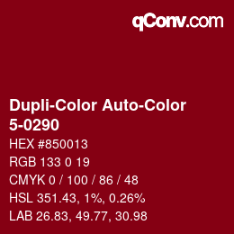 Color code: Dupli-Color Auto-Color - 5-0290 | qconv.com