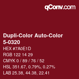 カラーコード: Dupli-Color Auto-Color - 5-0320 | qconv.com
