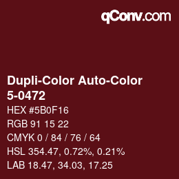 Color code: Dupli-Color Auto-Color - 5-0472 | qconv.com