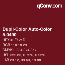 Color code: Dupli-Color Auto-Color - 5-0490 | qconv.com