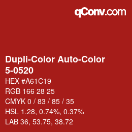 Farbcode: Dupli-Color Auto-Color - 5-0520 | qconv.com