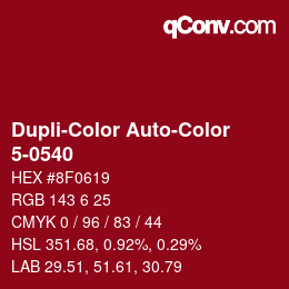 Color code: Dupli-Color Auto-Color - 5-0540 | qconv.com
