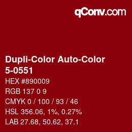 カラーコード: Dupli-Color Auto-Color - 5-0551 | qconv.com
