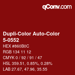 Color code: Dupli-Color Auto-Color - 5-0552 | qconv.com