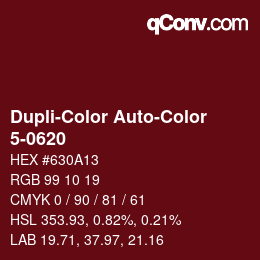 Color code: Dupli-Color Auto-Color - 5-0620 | qconv.com