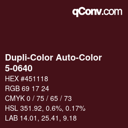 Color code: Dupli-Color Auto-Color - 5-0640 | qconv.com