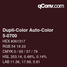 Color code: Dupli-Color Auto-Color - 5-0700 | qconv.com